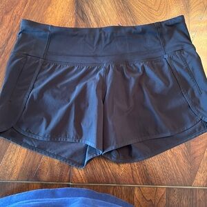 Black Lululemon Athletic Shorts, Size 8, Worn 1 TIME, Great Condition.